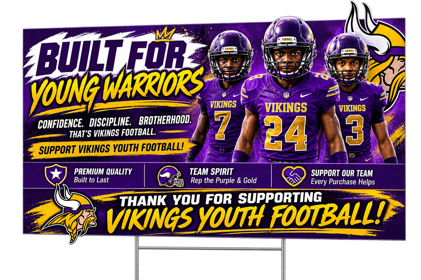 Vikings custom yard sign