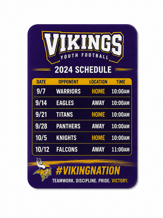 Vikings Magnetic schedule